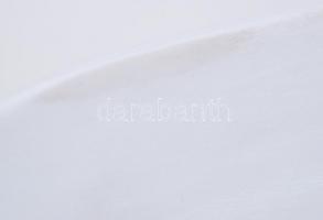 Herendi fehér mázas ló, jelzett, alján két apró mázhiba, h:19 cm, m:18 cm / Herend porcelain horse w...