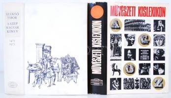 2db könyv: Művészeti kislexikon; Szántó Tibor: A szép magyar könyv 1473-1973