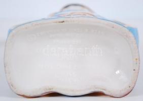 Porcelán tükrös, kupicás palack, hibátlan, jelzett Beam Bourbon whisky, C. Miller, m:33 cm