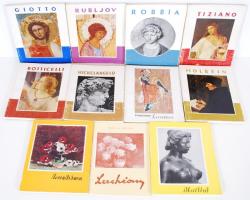 A Művészet Kiskönyvtára, 10 kötet: Giotto, Rubljov, Botticelli, etc.
