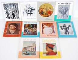 A Művészet Kiskönyvtára, 10 kötet: Grünewald, Verocchio, Kollwitz, etc.