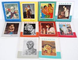 A Művészet Kiskönyvtára, 10 kötet: Goya, Gauguin, Bernini, etc.