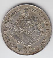 1848KB 20Kr Ag "V. Ferdinánd / Madonna" T:1-,2 szennyeződés