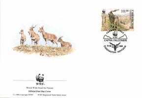 1995 WWF: Pödröttszarvú kecske sor Mi 61-64 + 4 FDC