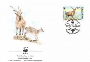 WWF: Twisted horned goat set + 4 FDC WWF: Pödröttszarvú kecske sor + 4 FDC