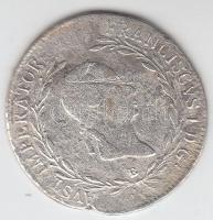 1830B 10Kr "I. Ferenc" ezüstözött hamisítvány T:3
