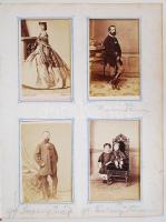 cca 1860 Fotóalbum a magyar arisztokrácia képviselőiről képaláírásokkal, többek között a Széchenyi, ...