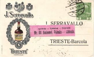 J. Serravallo Vino di China, advertisement litho