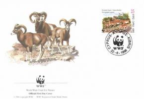 WWF: Ciprusi muflon négyestömb + 4 FDC WWF: Cypriot mouflon block of 4 + 4 FDC