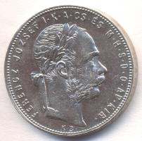 1880KB 1Ft Ag "Középcímer" T:2