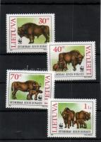 WWF European bison set + 4 FDC, WWF: Európai bölény sor + 4 FDC