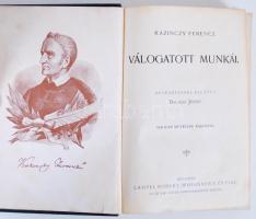 Remekírók képes könyvtára: Kazinczy Ferenc válogatott munkái. Budapest É.N. Lampel Róbert Könyvkeres...