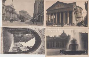 13 db régi, olasz városképes lap / 13 Italian postcards