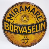 cca 1940 Miramare bőrvaselin, fém dobozka /  Vintage vaseline box, d: 7,5cm