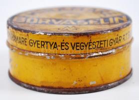 cca 1940 Miramare bőrvaselin, fém dobozka / 
Vintage vaseline box, d: 7,5cm