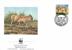 WWF Onager set + 4 FDC WWF: Vadszamár sor + 4 FDC