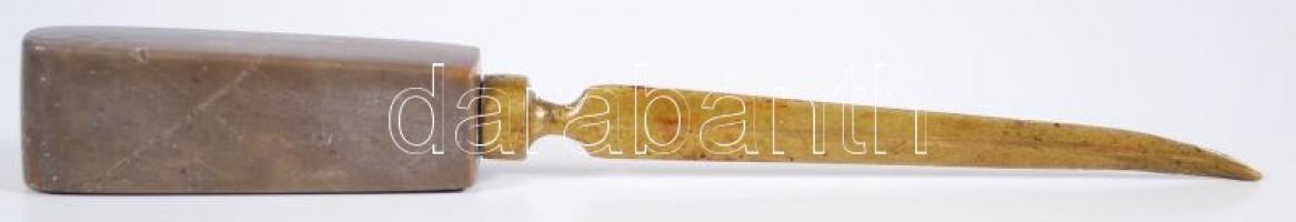 Réz papírvágó kés márvány nyéllel, 20cm