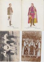 21 db régi, vegyes motívumlap: folklórlapok és Haáz Rezső studentika sorozata