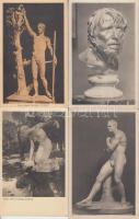 88 db régi képelap olasz szobrokról / 88 postcards about Italian statues