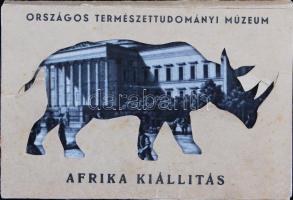 Cca 1960 Országos Természettudományi Múzeum, Afrika kiállítás leporelló 10 db ff. fotóval