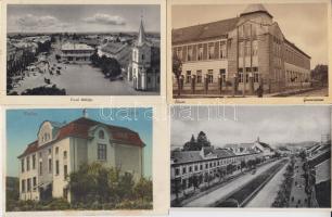 18 db régi városképes lap a Történelmi Magyarország területéről, benne egy Kotor és Lviv lap is