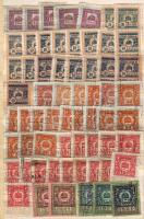 Magyar okmánybélyegek borítékokban rendezve ill. berakólapokon az 1880-as évektől