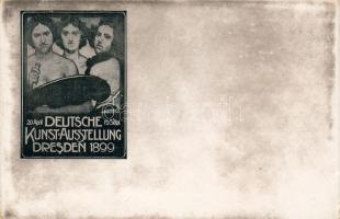 1899 Drezda művészeti kiállítás lapja (saroktörés)