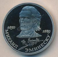 Szovjetunió 1989. 1R "Mihai Eminescu" T:PP Soviet Union 1989. 1R "100th Anniversary - Death of Mihai Eminescu" C:PP