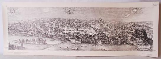 1988 Prága 1606. Nyomat, reprodukció /  Praha, 1606. Print, reproduction, 33x96cm