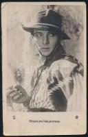 4 db régi színészlap, Rudolph Valentino és Bruno Kastner