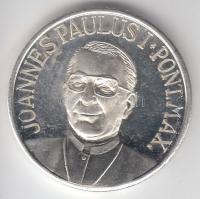 Vatikán DN. "János Pál Pápa" ezüstözött fém emlékérem T:P k. Vatican ND. "Pope John Paul" silver plated metal commemorative medallion C:P scratched