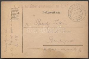 Military and field post, Postcard "K.u.k. Infanteriebataillon Nr. 2/45." "FP 527"...