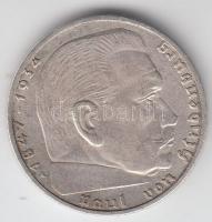 Német 3. Birodalom 1938A 2M Ag "Hindenburg" T:2- German Third Reich 1938A 2 Marks Ag "Hindenburg" C:VF