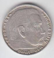 Német 3. Birodalom 1937D 2M Ag "Hindenburg" T:2- German Third Reich 1937D 2 Marks Ag "Hindenburg" C:VF