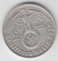 Német 3. Birodalom 1937D 2M Ag "Hindenburg" T:2-
German Third Reich 1937D 2 Marks Ag &quot...