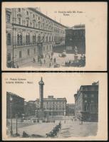 12 db régi, használatlan, külföldi városképes lap: 11 Rome (Róma) és egy Versailles