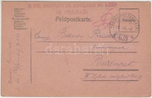 Katonai és tábori posta;1918 Levelezőlap "TP 639B" Military and field post, Postcard "...