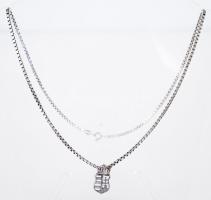 Ezüst (Ag) nyaklánc magyar címeres medállal / Silver necklace br.: 11,8g (925)