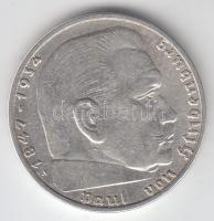 Német 3. Birodalom 1939A 2M Ag "Hindenburg" T:2,2- German Third Reich 1939A 2 Marks Ag "Hindenburg" C:aXF