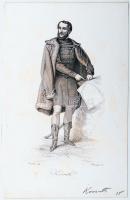 cca 1850 Lacauchie del. - Chemassin Sc.: Kossuth. Rézkarc, papír, 25x16cm