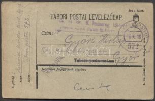 Military and field post, Postcard "FP 572" - Győr, Katonai és tábori posta, Levelezőlap "FP 572" - Győr