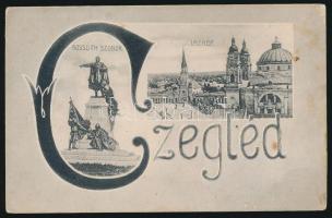 Cegléd Kossuth szobor, református és evangélikus templomok (EK)