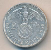 Német 3. Birodalom 1938A 2M Ag "Hindenburg" T:2,2-
German Third Reich 1938A 2 Marks Ag &qu...