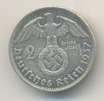 Német 3. Birodalom 1937A 2M Ag "Hindenburg" T:2,2- German Third Reich 1937A 2 Marks Ag "Hindenburg" C:aXF