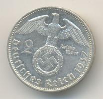 Német 3. Birodalom 1937A 2M Ag "Hindenburg" T:2,2- German Third Reich 1937A 2 Marks Ag "Hindenburg" C:aXF