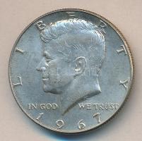 Amerikai Egyesült Államok 1967. 1/2$ Ag "Kennedy" T:2 USA 1967. 1/2 Dollar Ag "Kennedy" C:XF