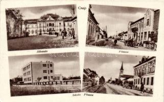Csap railway station, Main street, school
