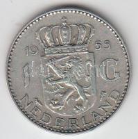 Hollandia 1955. 1G Ag "Julianna" T:2-
Netherlands 1955. 1 Gulden Ag "Julianan" C...