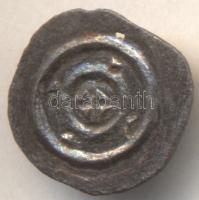 1131-1141. Denar Cu "II. Béla" (0.32g) T:2- Ly. Hungary 1131-1141. Denar Cu "Bela II" (0.32g) C:VF hole Huszár 100., Unger I.: 52.