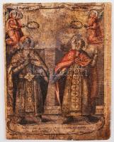 XVII. század: Színezett rézkarc. (sérült) / antiue etching. Damaged 14x17 cm